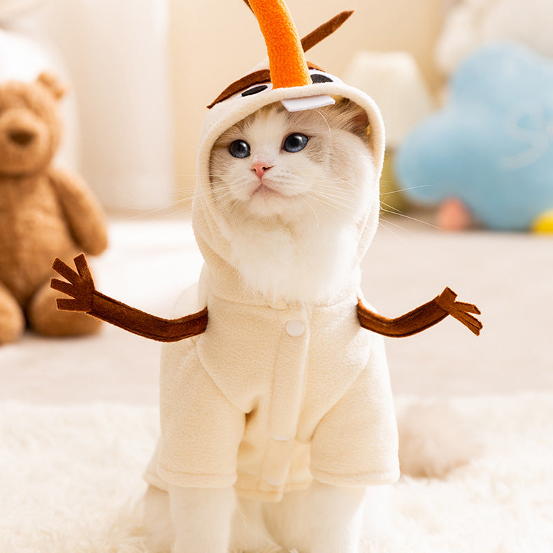 Christmas Snowman Holiday Pets Apparel, Suitable For Both Cats and Dogs.