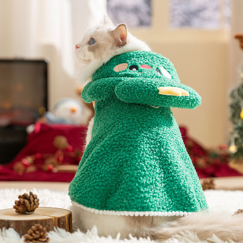 Festive Cat and Dog Apparel: Christmas Cartoon Capes, Halloween Costumes, and Stylish Winter Outfits