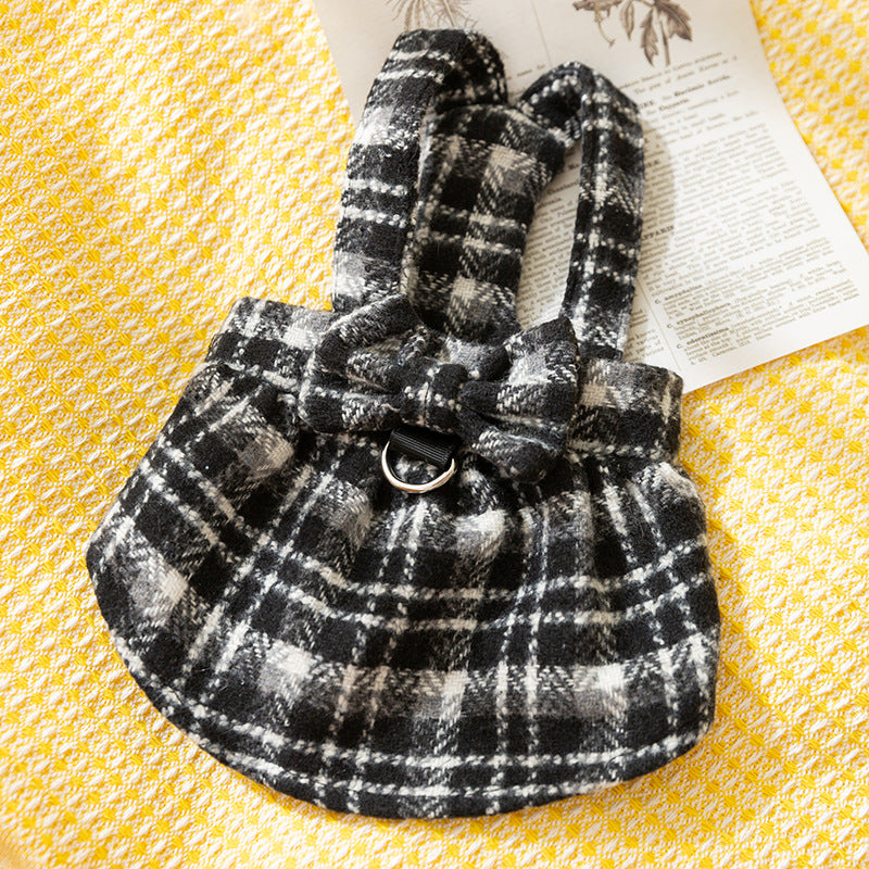 Plaid Apparel for Cats and Dogs, Leash-Friendly, Suitable For Both Cats and Dogs.