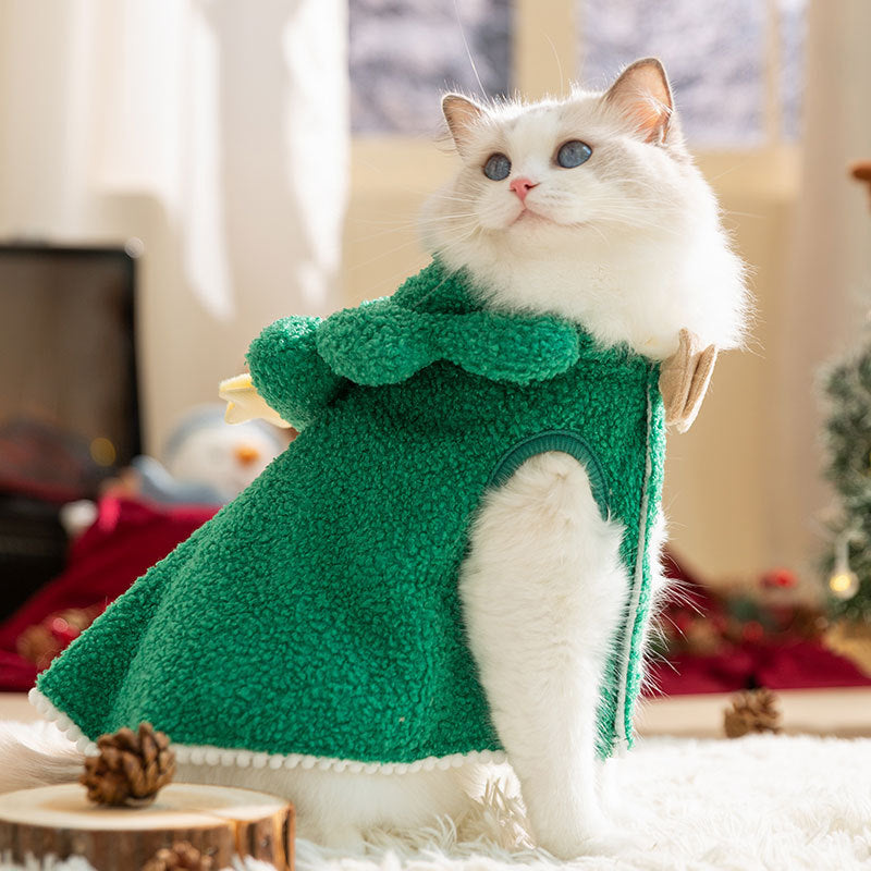 Festive Cat and Dog Apparel: Christmas Cartoon Capes, Halloween Costumes, and Stylish Winter Outfits