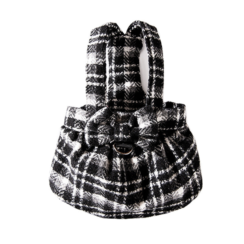 Plaid Apparel for Cats and Dogs, Leash-Friendly, Suitable For Both Cats and Dogs.