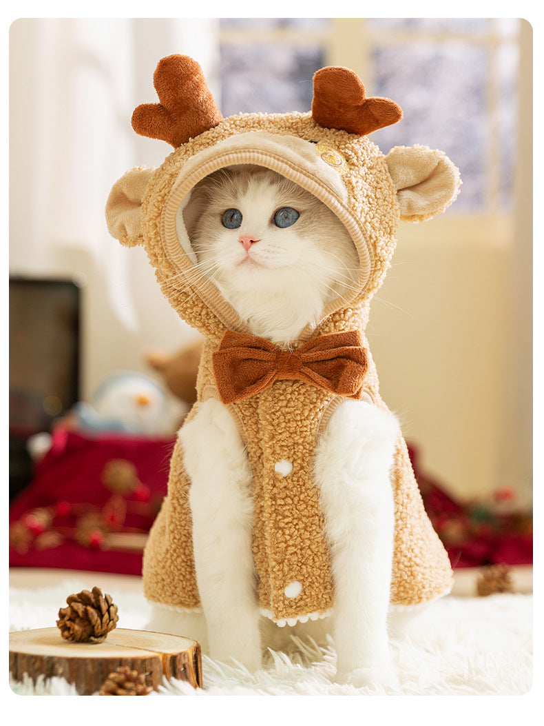 Festive Cat and Dog Apparel: Christmas Cartoon Capes, Halloween Costumes, and Stylish Winter Outfits